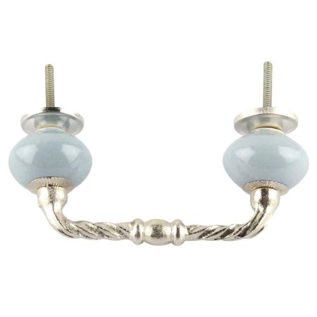 Solid Grey Ceramic Cut Bridge Handles